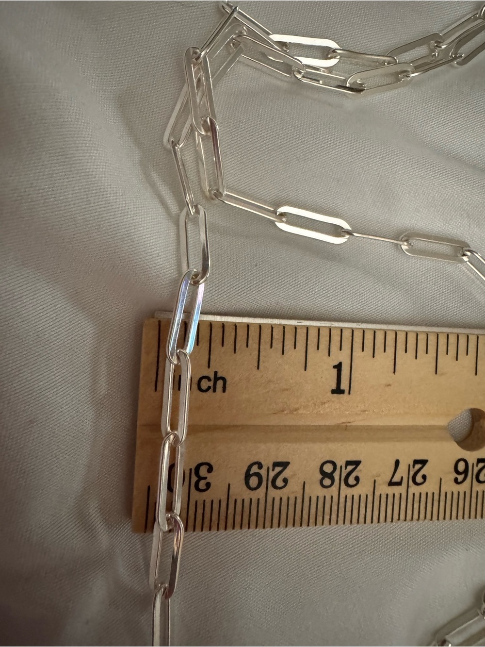 Solid sterling silver paper clip chain 3mm - Picture 4 of 8